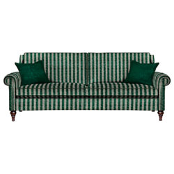 Duresta Kingsley 4 Seater Grand Sofa Scirocco Stripe Emerald